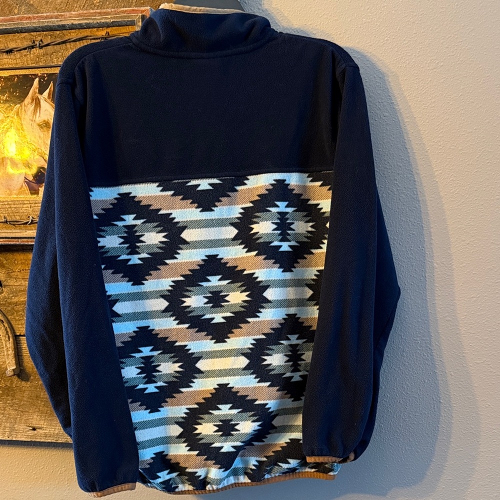 Cinch Black and Tan Patterned Pullover - image 4